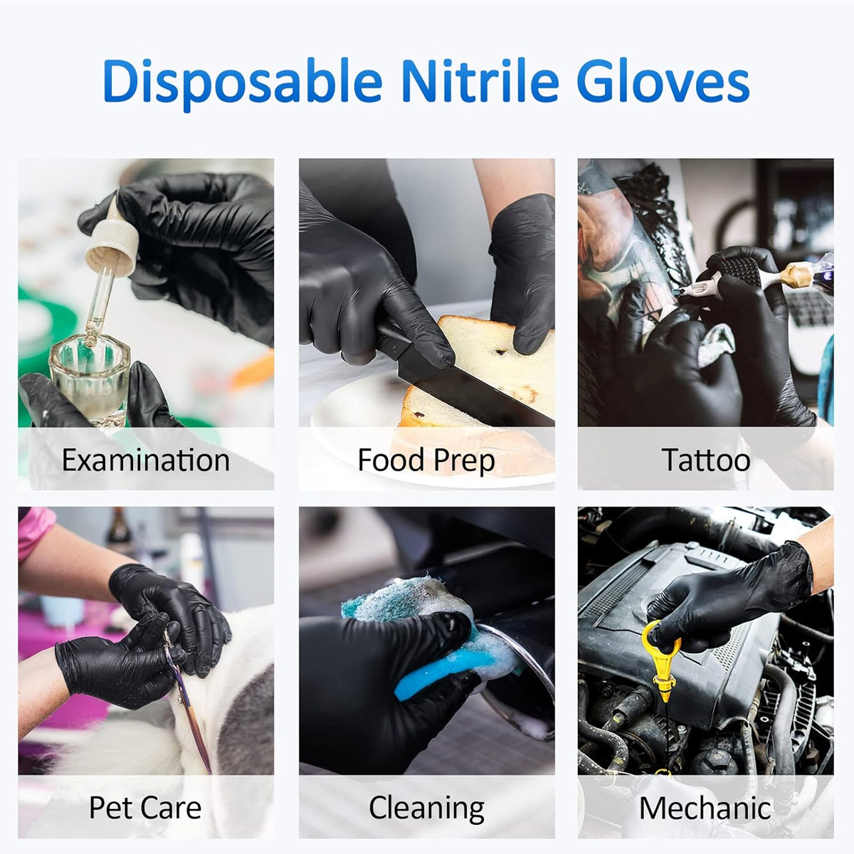 10/50 قطعة قفازات النتريل السو - مراجعة Medical Gloves وسعره