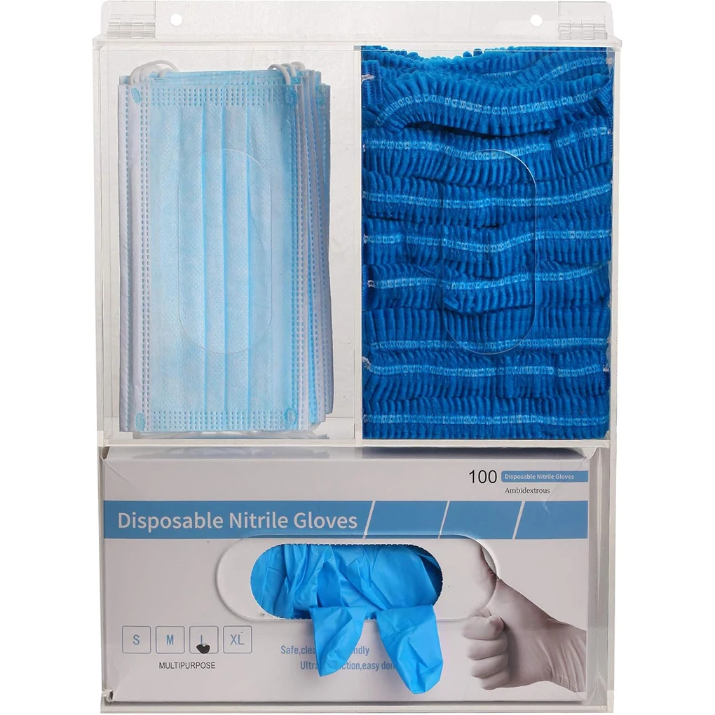 حامل قفازات أكريليك شفاف بثلاث - مراجعة Medical Gloves وسعره