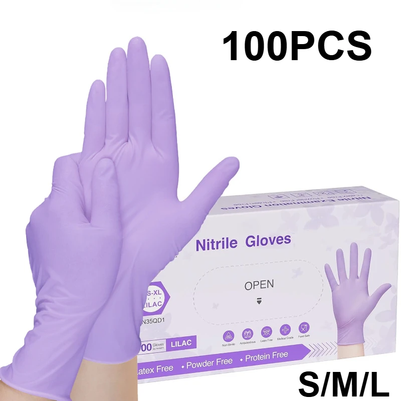 10-100 قطعة قفازات النتريل الأ - مراجعة Medical Gloves وسعره