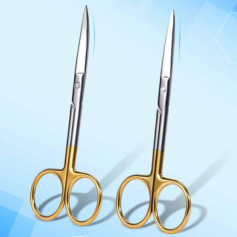 1 قطعة مقص أسنان بمقبض ذهبي، م - مراجعة Medical Scissors وسعره