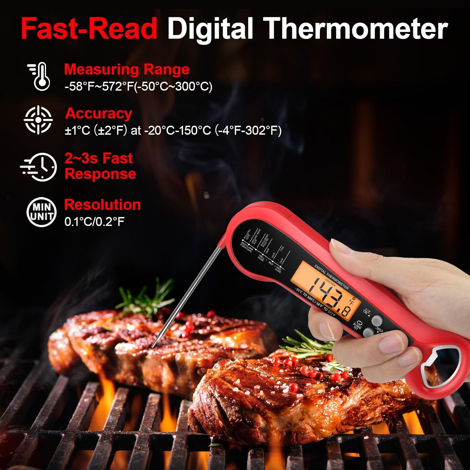 ترمومتر رقمي احترافي للحوم بكا - مراجعة Thermometer Digital وسعره